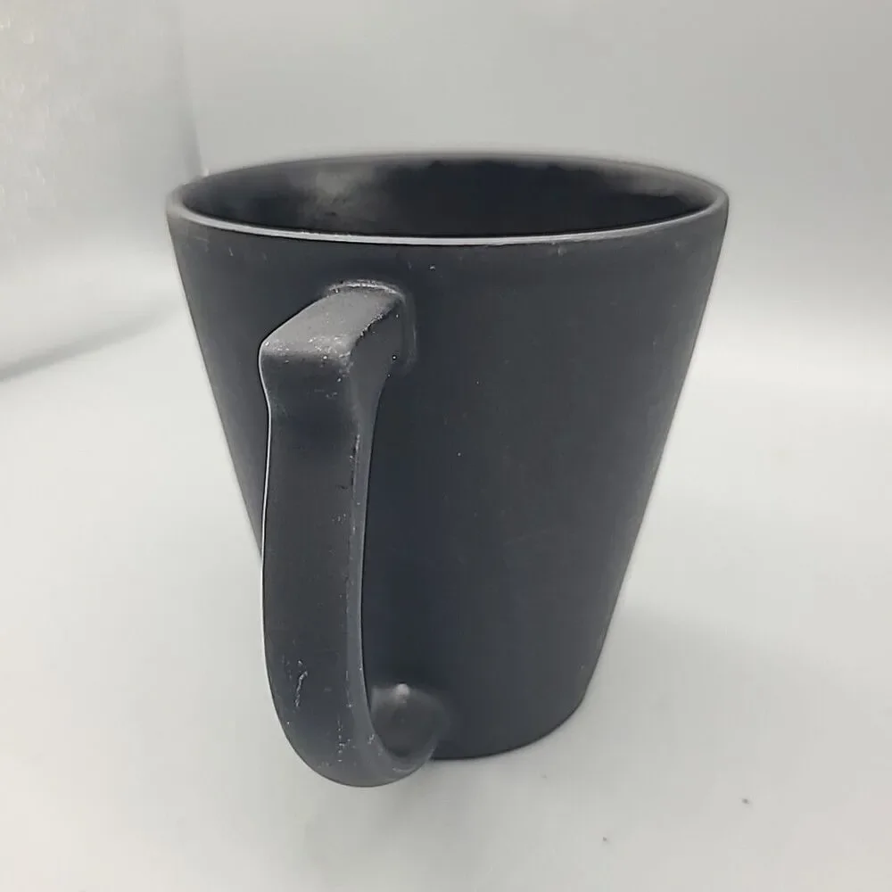 Crate & Barrel Jars France Vuelta Kuttara Coffee Cup Lava Black Glaze 12 Oz